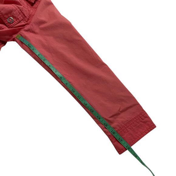 CHICOS Utility Jacket in Salmon Pink Size Medium (1) Cotton Lined Snaps Pockets - Picture 9 of 11